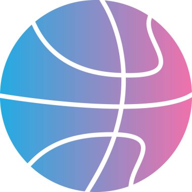 Basketbol ikonunun vektör illüstrasyonu