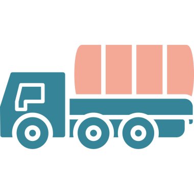 kargo kamyonu ikonu vektör illüstrasyonu