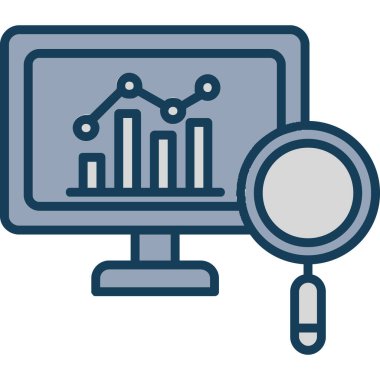 Analizler. Web simgesi basit illüstrasyon