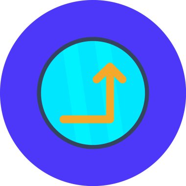 Dosyalanmış özet biçiminde ok yönü simgesi