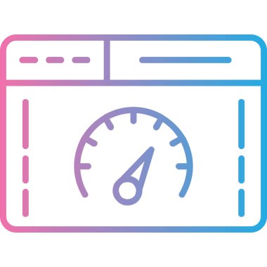 araba gösterge paneli vektör illüstrasyonu