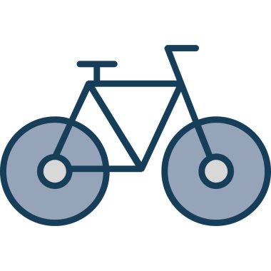 Bisiklet. Web simgesi vektör illüstrasyonu