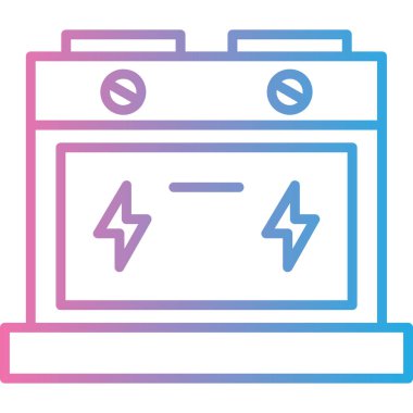 Bir güç bankası simgesinin vektör çizimi