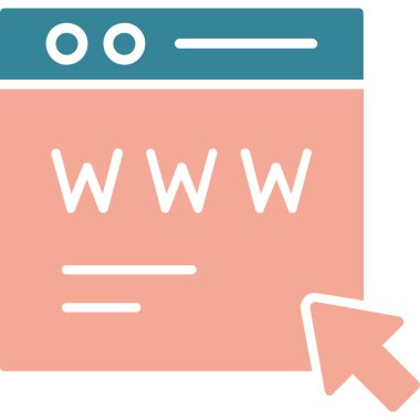 Tarayıcı internet simgesi düz biçimli