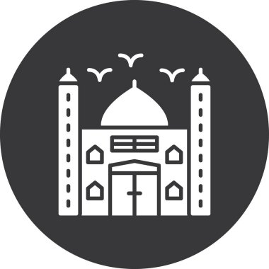 Cami simgesinin vektör illüstrasyonu