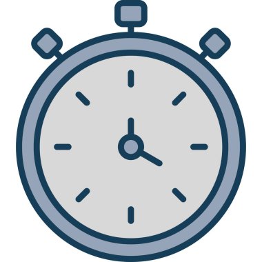 Saat saat simgesi doldurulmuş taslak biçiminde