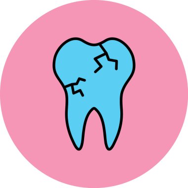 diş simgesi vektör illüstrasyonu