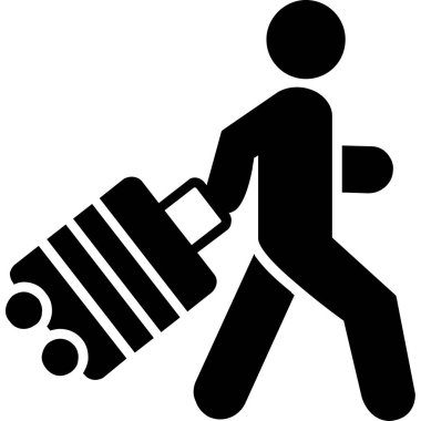 Kişinin minimalist vektör illüstrasyonu