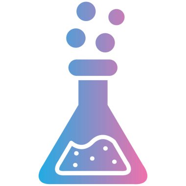 Kimya şişesi simgesi vektör ince çizgi biçimi