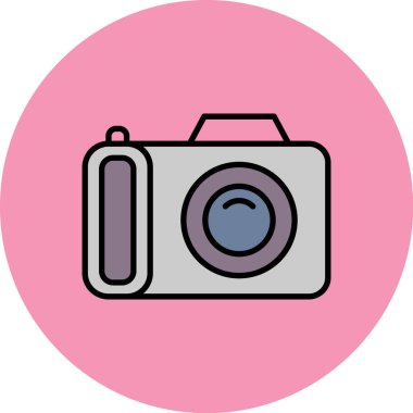 kamera simgesi vektör illüstrasyonu