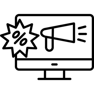 yüzdelik indirimli dizüstü bilgisayar biçim vektör tasarımı