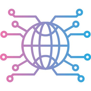 Küre. Web simgesi basit tasarım