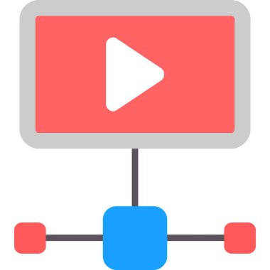 video. Web simgesi vektör illüstrasyonu