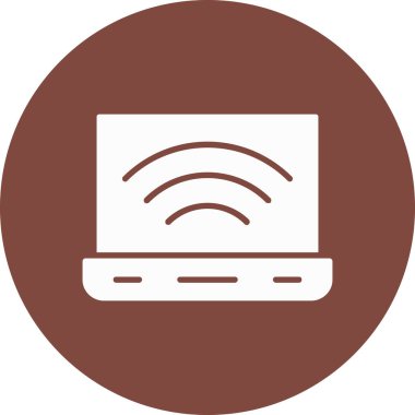 Kablosuz. Web simgesi basit illüstrasyon