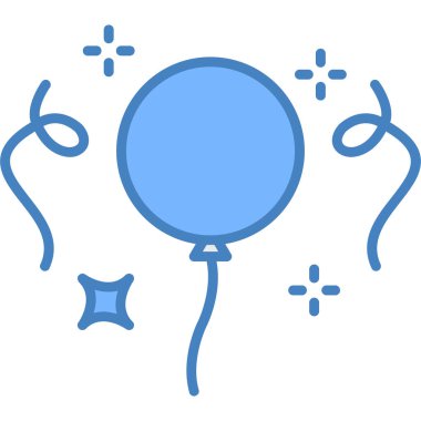 balon ikonu. Basit resimleme