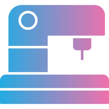 Modern b 'nin vektör illüstrasyonunda makinenin eksik simgesi.