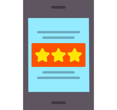 derecelendirme vektörü renk düz simgesi