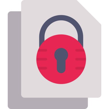 Asma kilit. Web simgesi basit tasarım