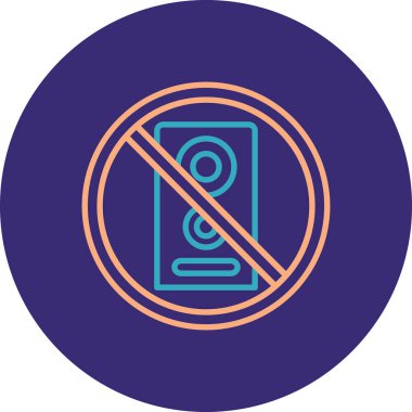 İşaret simgesi yok, vektör illüstrasyonu