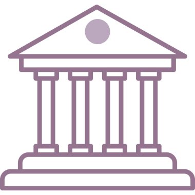 Bina. Web simgesi basit illüstrasyon