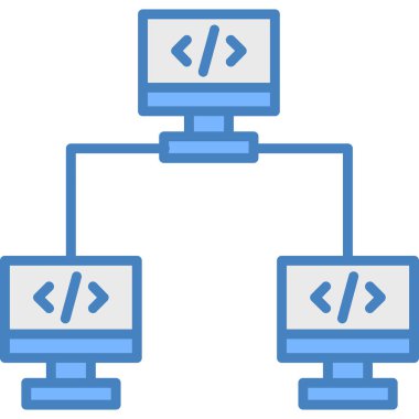 bilgisayar ağı simgesi basit tasarım