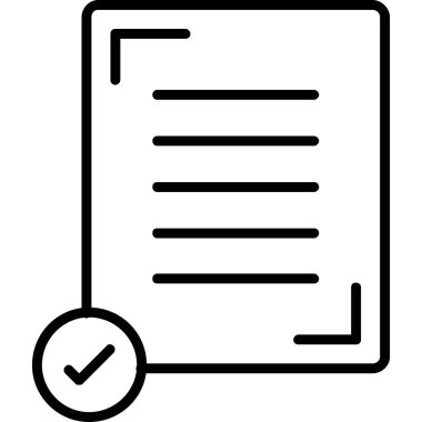 belge simgesi vektör illüstrasyonu