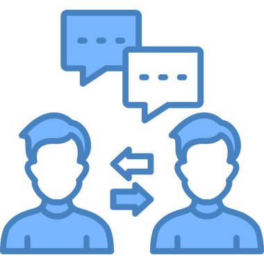 Konuş. Web simgesi basit illüstrasyon