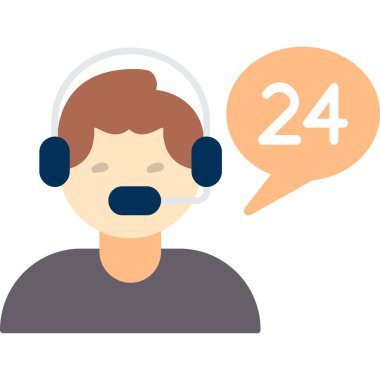 çağrı merkezi avatar kulaklık ve konuşma ile