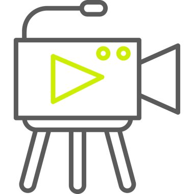 video kamera simgesi, vektör illüstrasyonu