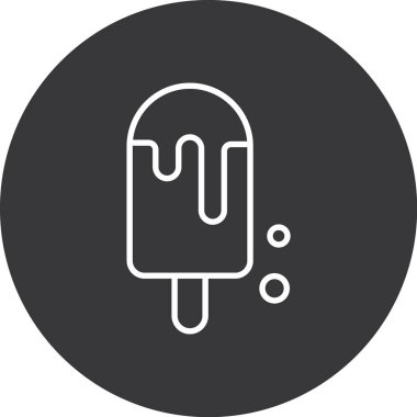 Dondurma. Web simgesi basit illüstrasyon