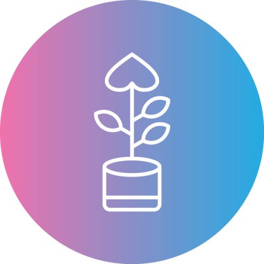 Bir bitki simgesinin vektör illüstrasyonu