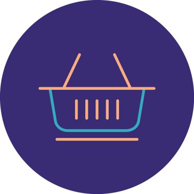 Sepet. Web simgesi basit illüstrasyon