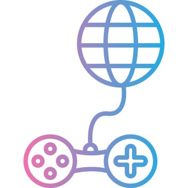 genel internet bağlantısı simgesi - ana hatlar biçimi