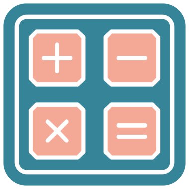 Hesap makinesi. Web simgesi basit illüstrasyon