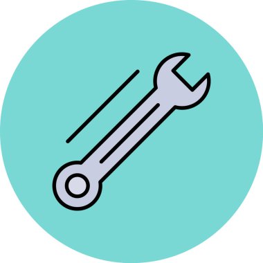 İngiliz anahtarı. Web simgesi basit illüstrasyon