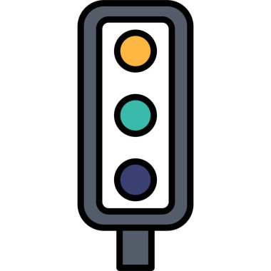 Doldurulmuş ampul lambası simgesi - taslak biçimi