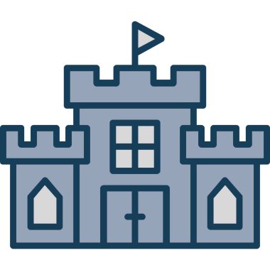 kale ikonu vektör illüstrasyonu