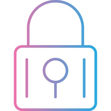 asma kilit ikon vektör çizimi