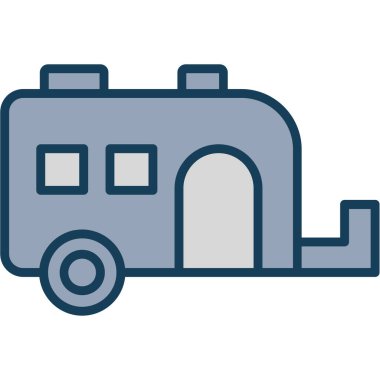 gaz kampı ikonu vektör illüstrasyonu