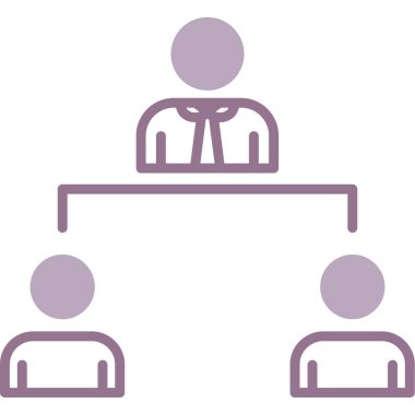 Ofisteki insanların vektör simgesi