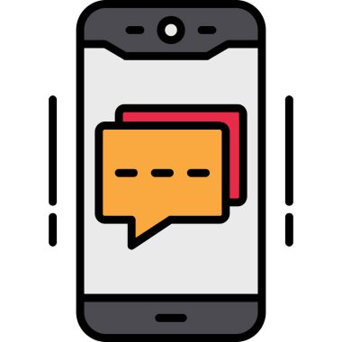 Mobil sohbet vektör simgesi