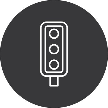 Trafik ışığı simgesi, siyah daire biçimi