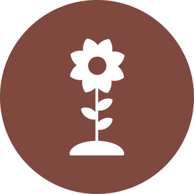 Çiçek simgesinin vektör illüstrasyonu