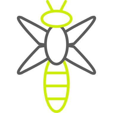 Arı simgesi. Arı vektör simgesi web için basit örnek