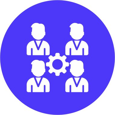 Basit düz stil iş takımı simgesi