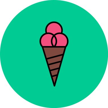 dondurma ikonu vektör illüstrasyonu