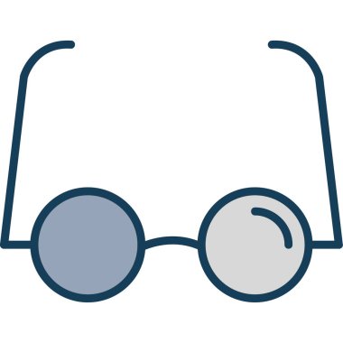 gözlük simgesi, vektör illüstrasyonu