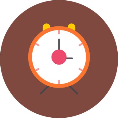 Alarm saati simgesi, vektör illüstrasyonu