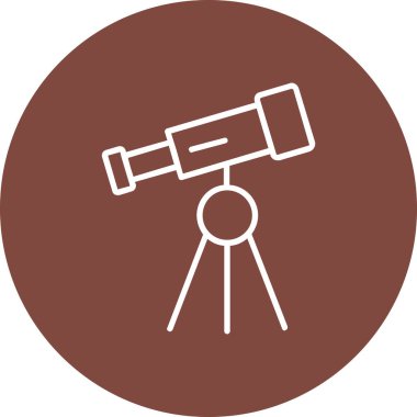 Teleskop. Web simgesi basit illüstrasyon