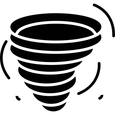 Bir kasırganın vektör illüstrasyonu